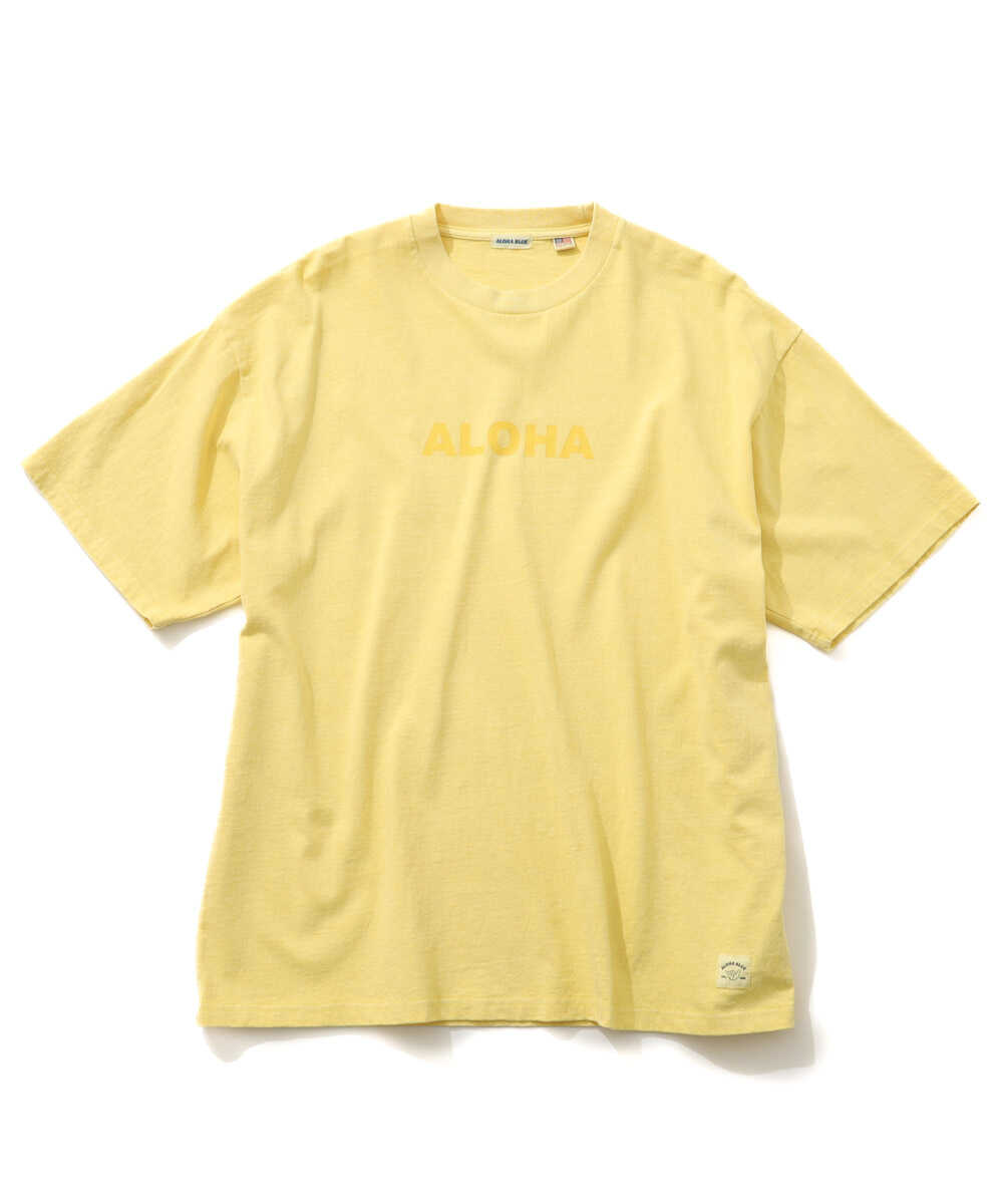 限定 ピグメントダイ ロゴプリントTシャツ