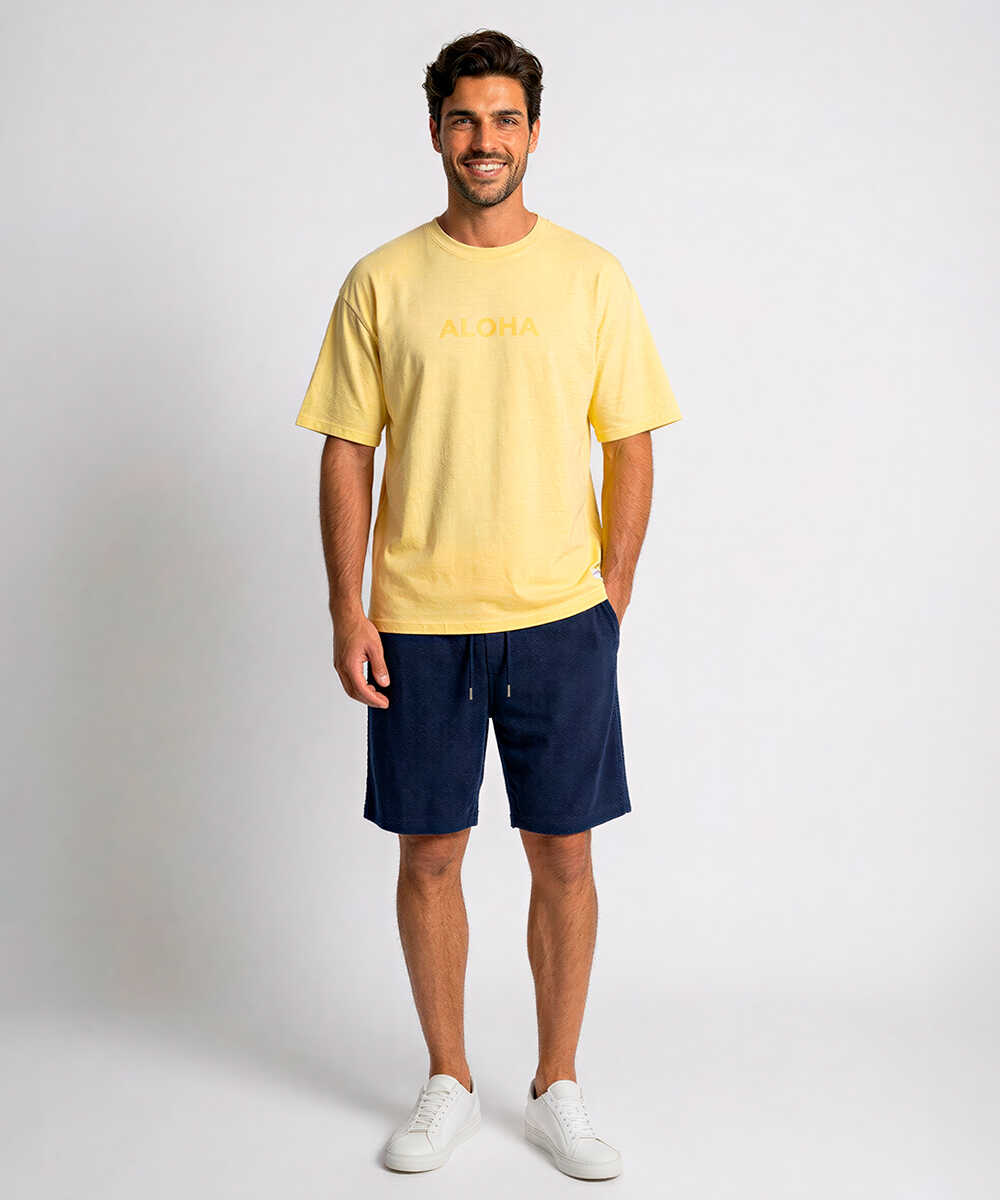 限定 ピグメントダイ ロゴプリントTシャツ