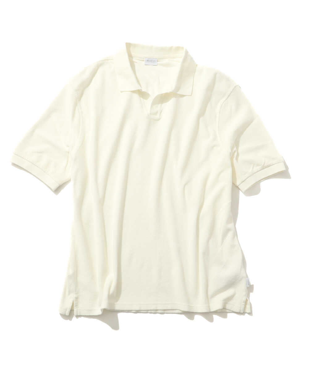 パイル スキッパーポロシャツ