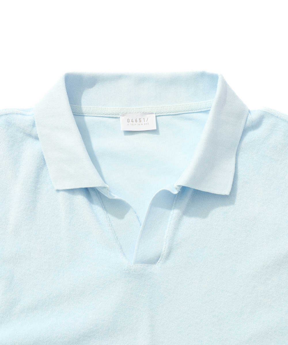 パイル スキッパーポロシャツ