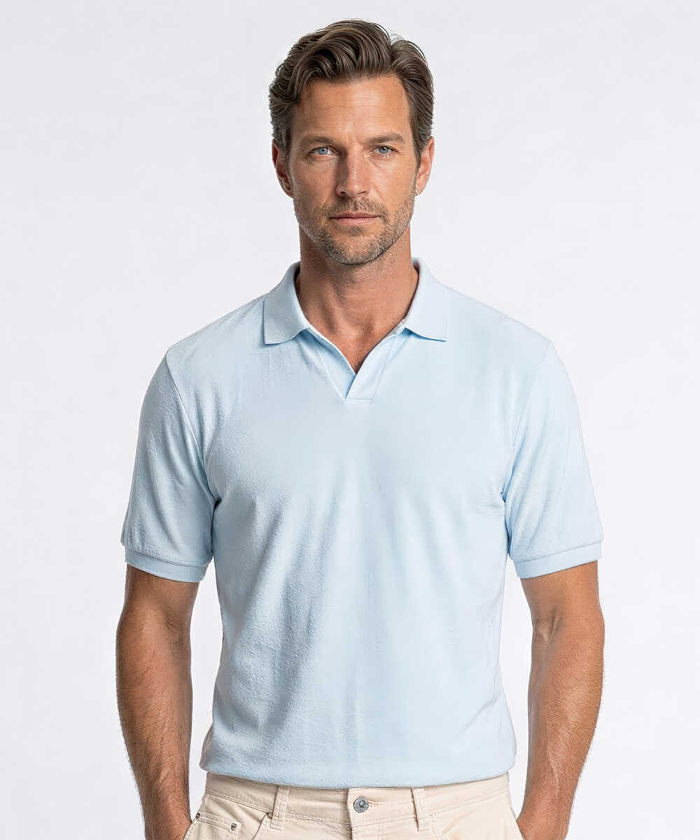 パイル スキッパーポロシャツ