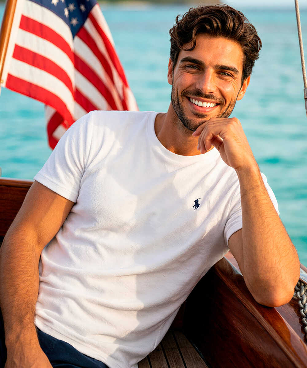 “ポロ ポニー“ロゴ刺繍 パイルTシャツ