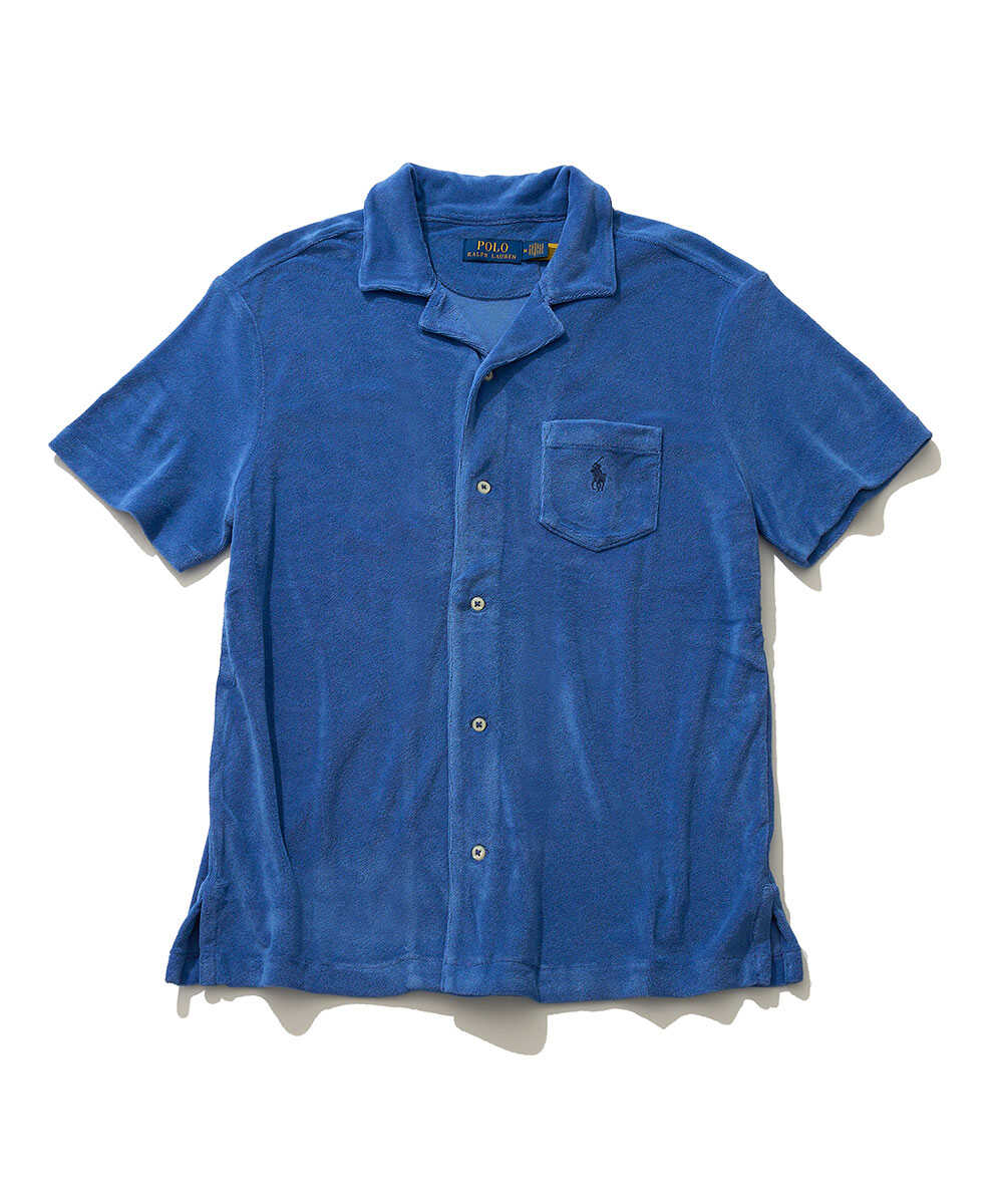 “ポロ ポニー”ロゴ刺繍 パイル半袖シャツ