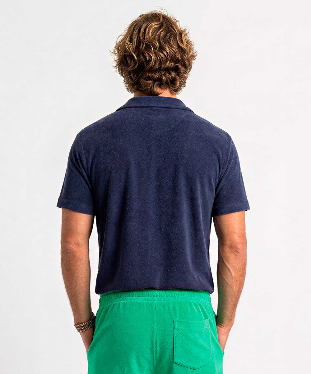 “ポロ ポニー”ロゴ刺繍 パイル半袖シャツ