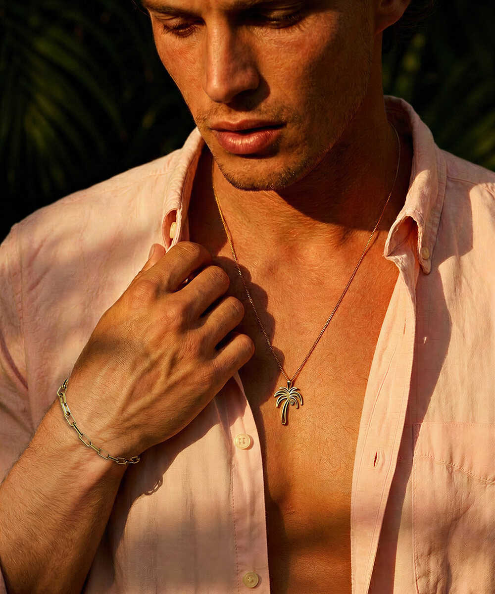 ”K18YG シックスチェーン”ネックレス