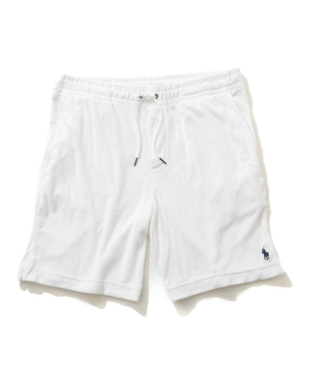 “ポロ ポニー“ロゴ刺繍 パイルショーツ