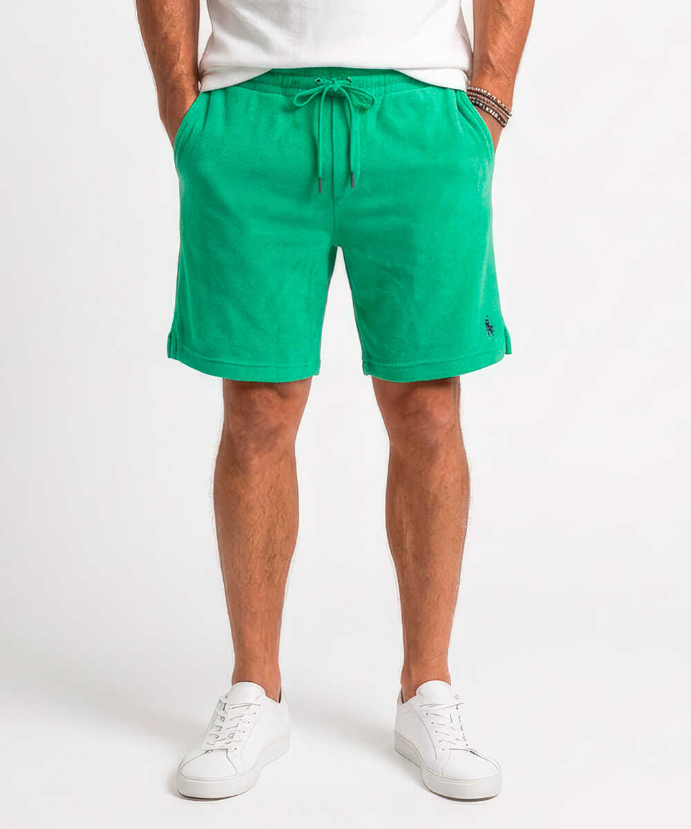 “ポロ ポニー“ロゴ刺繍 パイルショーツ