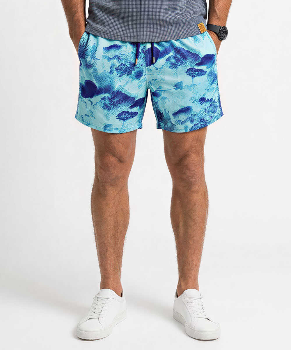 総柄プリント スイムショーツ