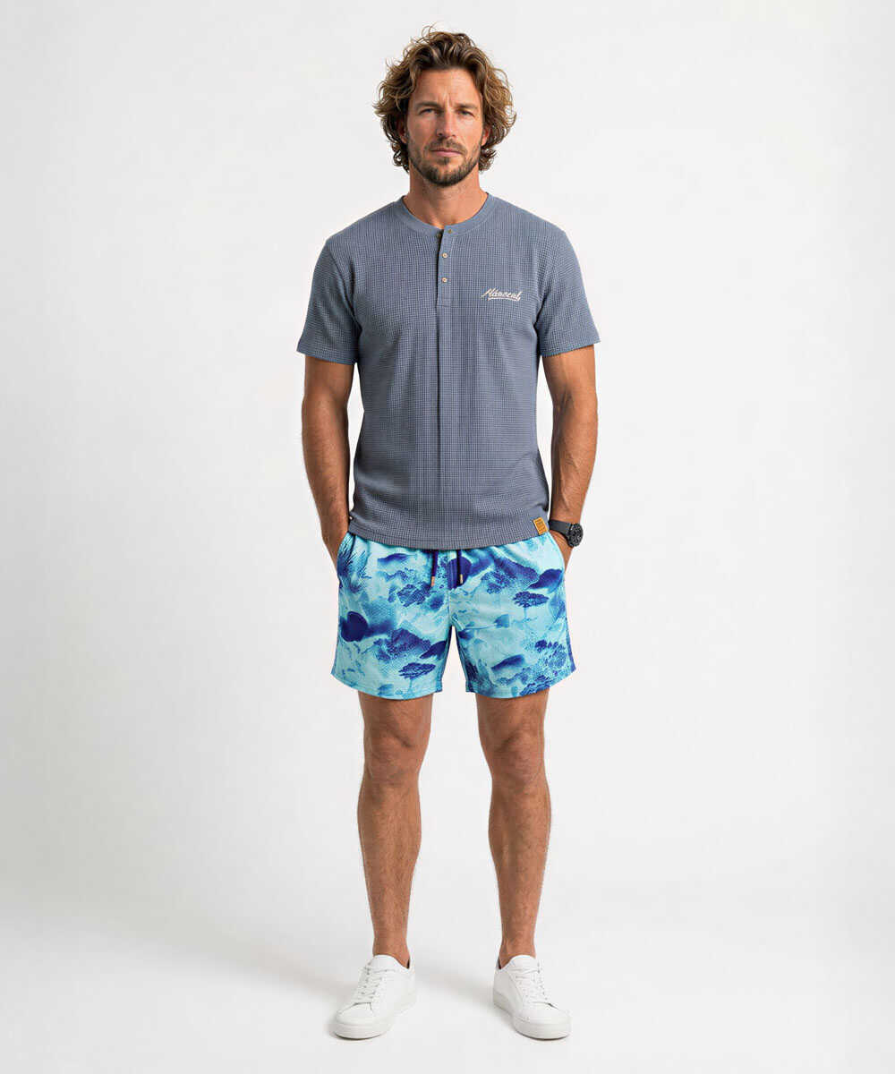 総柄プリント スイムショーツ