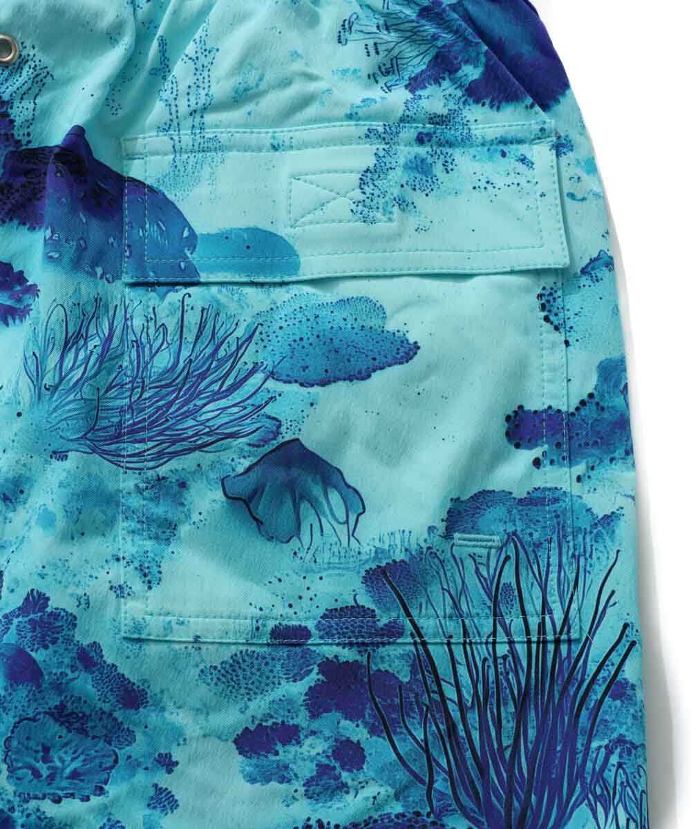 総柄プリント スイムショーツ