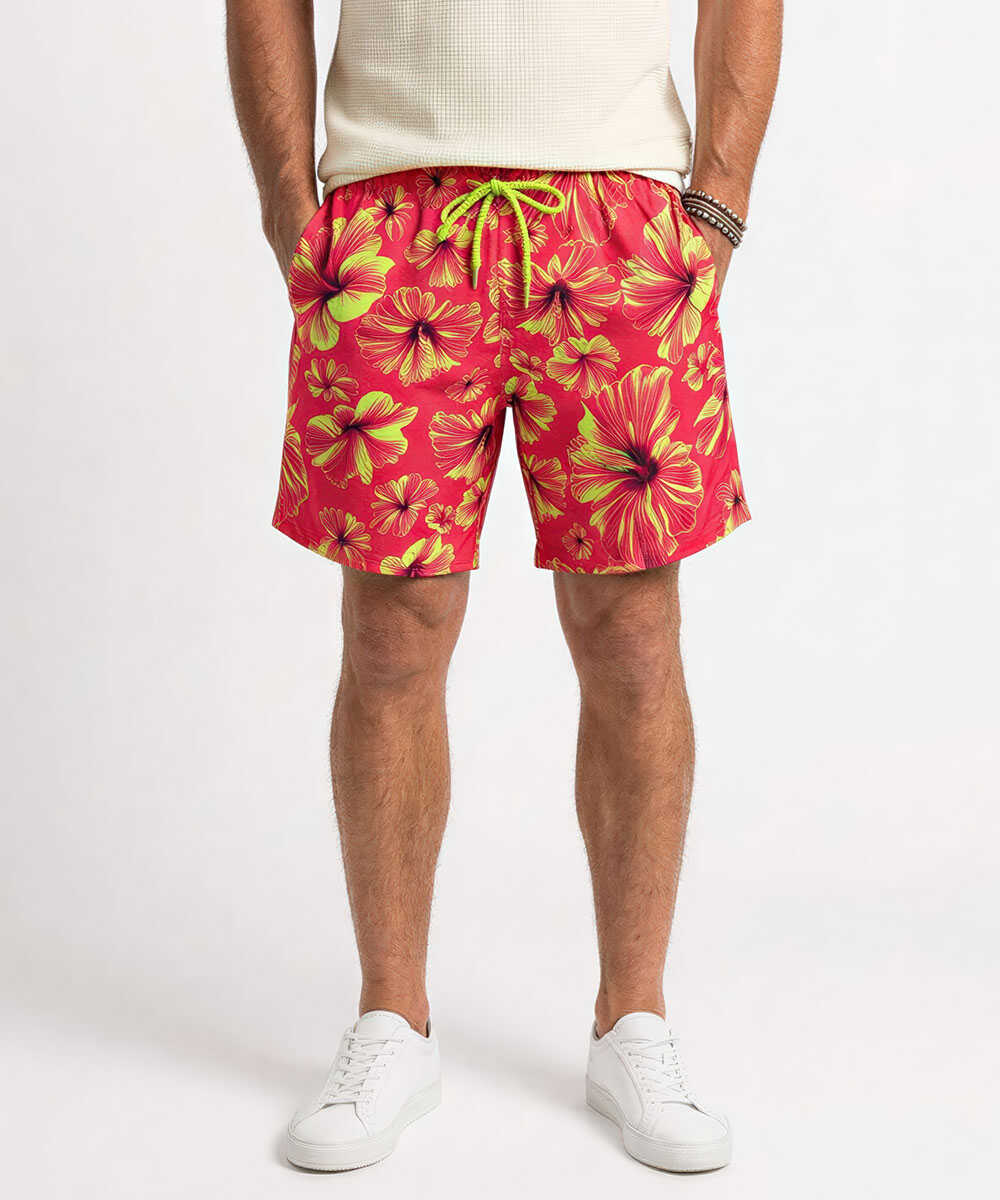 総柄プリント スイムショーツ