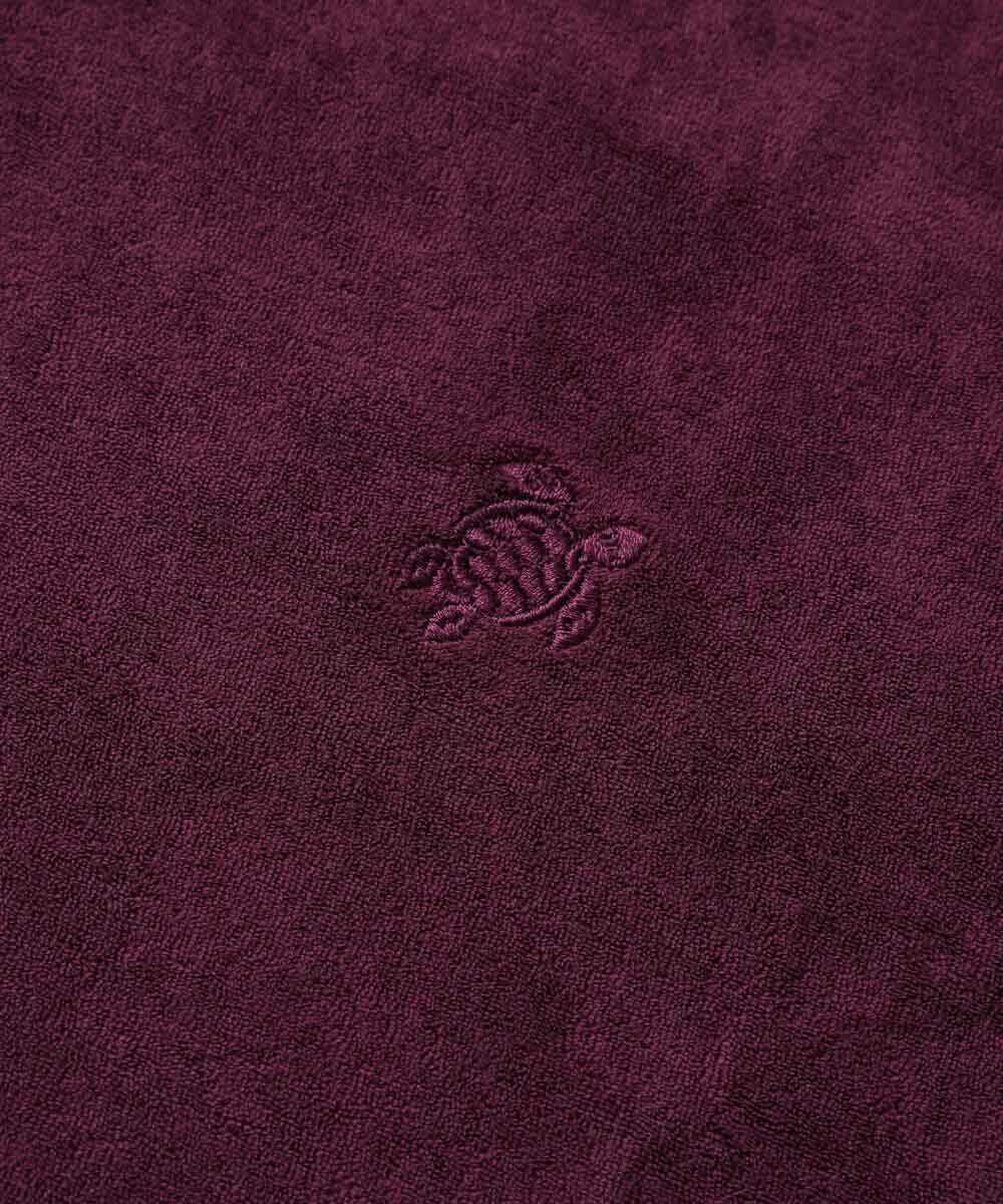 ロゴ刺繍 パイルポロシャツ