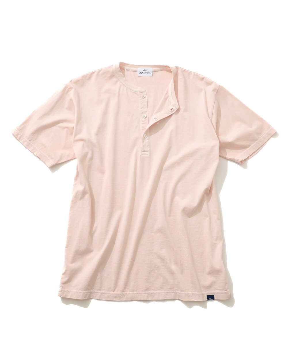 限定 超長綿 イスラエルピマ ヘンリーネックTシャツ