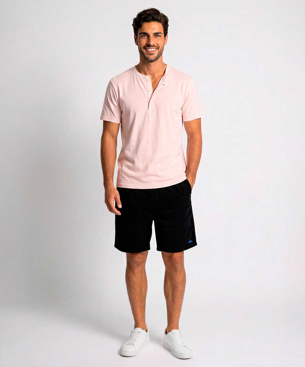 限定 超長綿 イスラエルピマ ヘンリーネックTシャツ