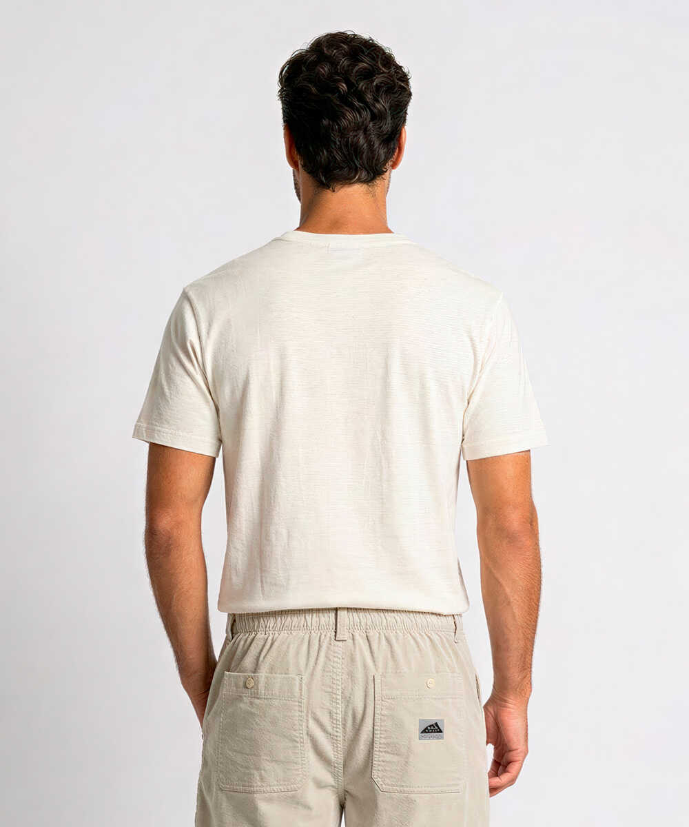 限定 超長綿 イスラエルピマ ヘンリーネックTシャツ