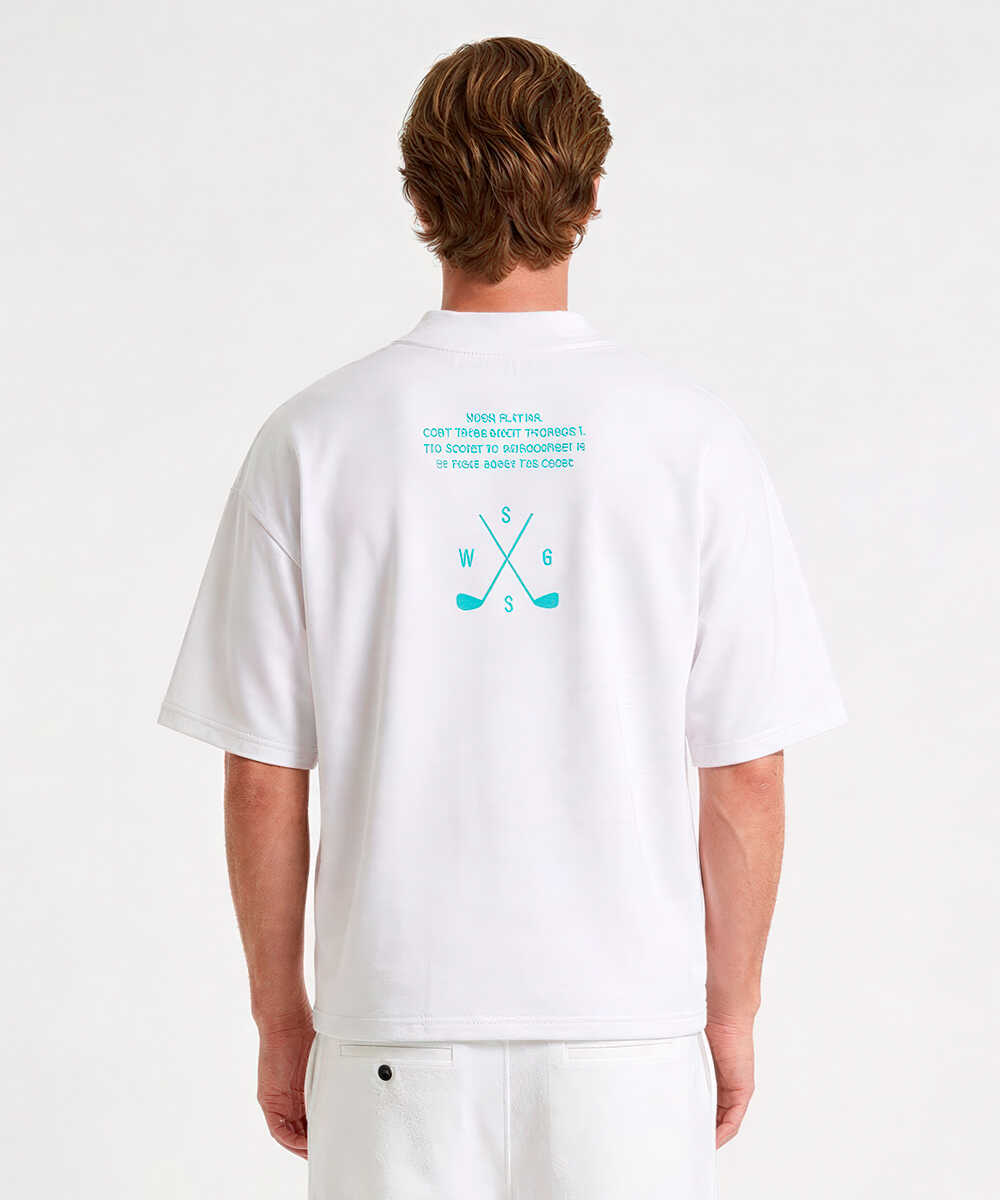 別注限定 モックネック ロゴTシャツ