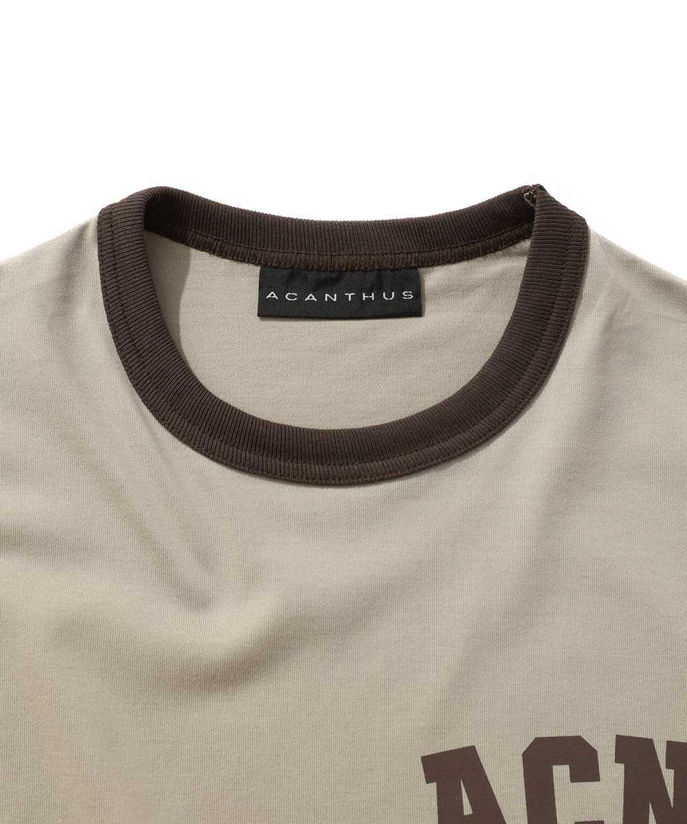 別注限定 カレッジロゴ リンガーTシャツ