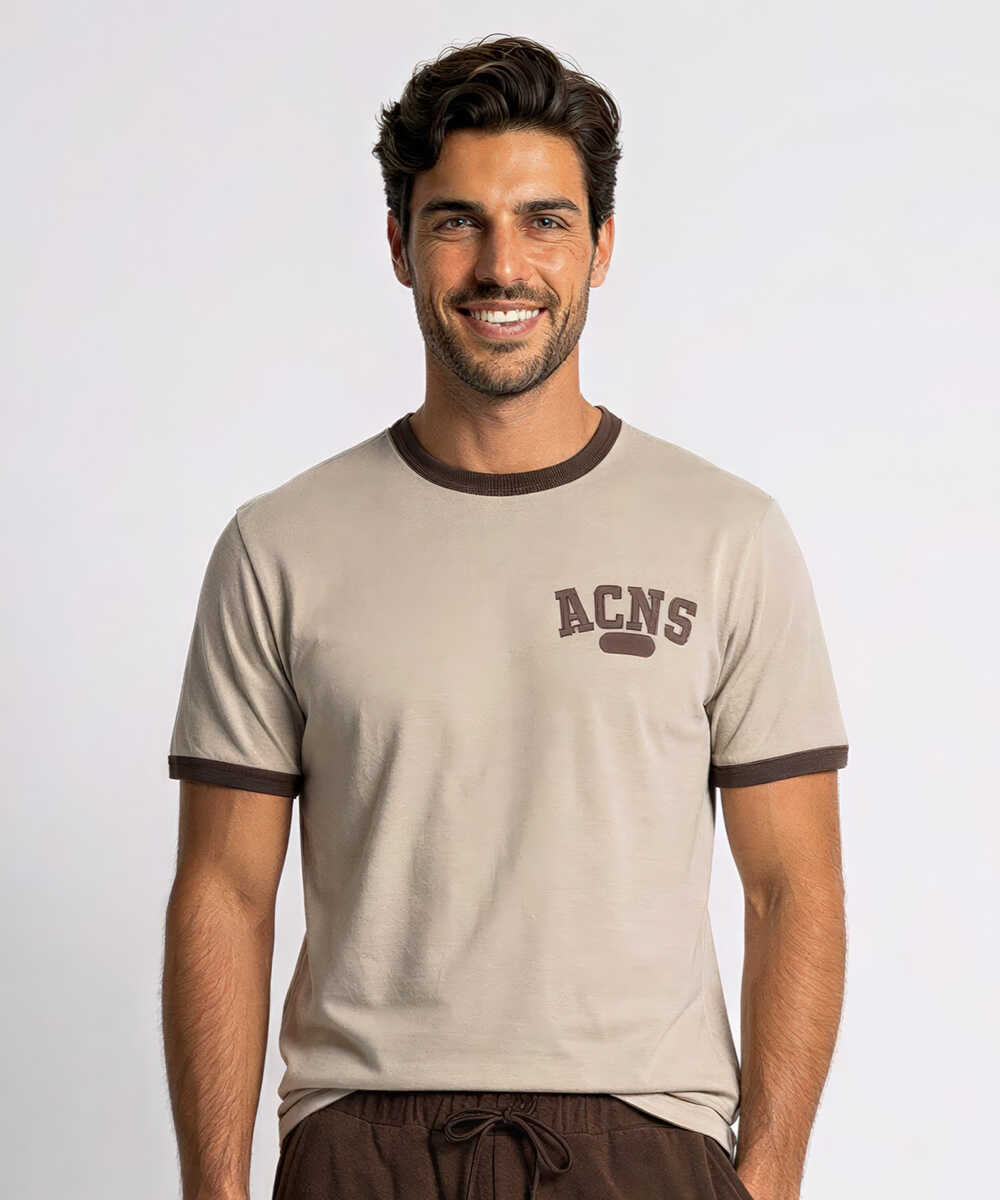 別注限定 カレッジロゴ リンガーTシャツ