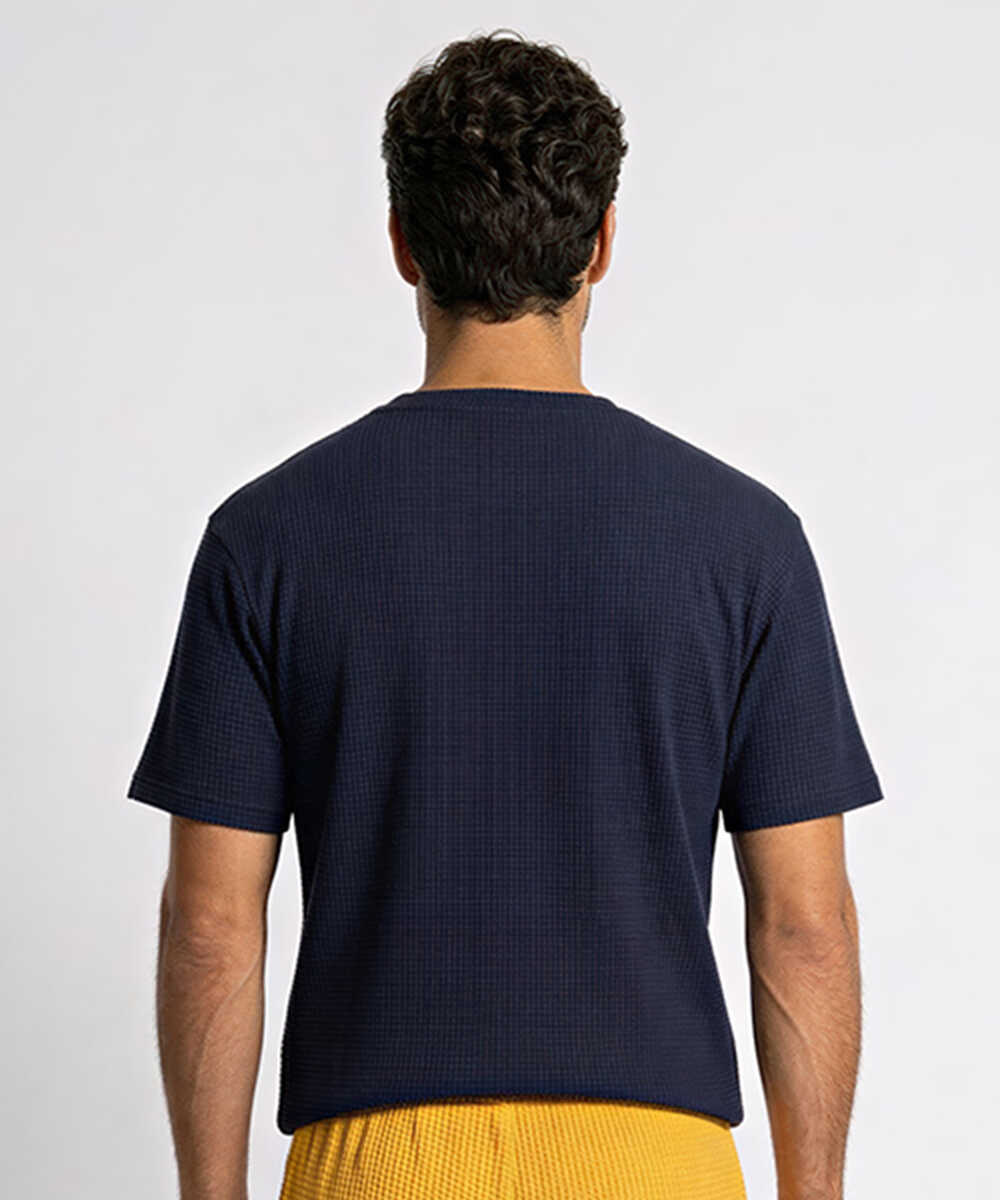 別注限定 ワッフルヘンリーネックTシャツ