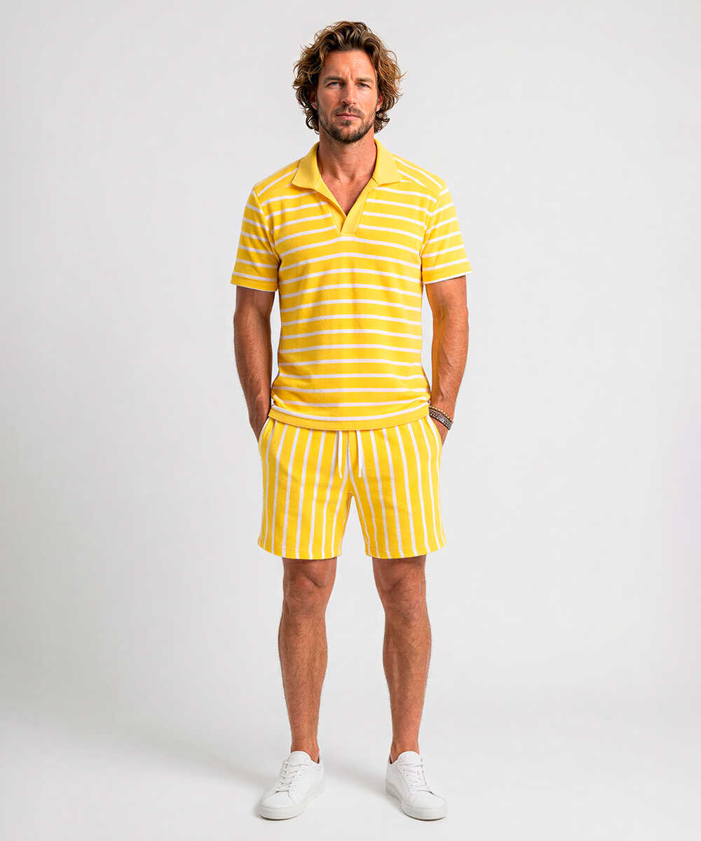 スキッパーパイルポロシャツ