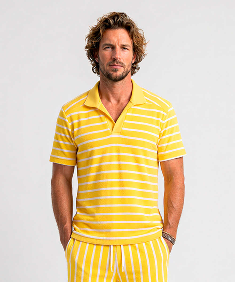 スキッパーパイルポロシャツ