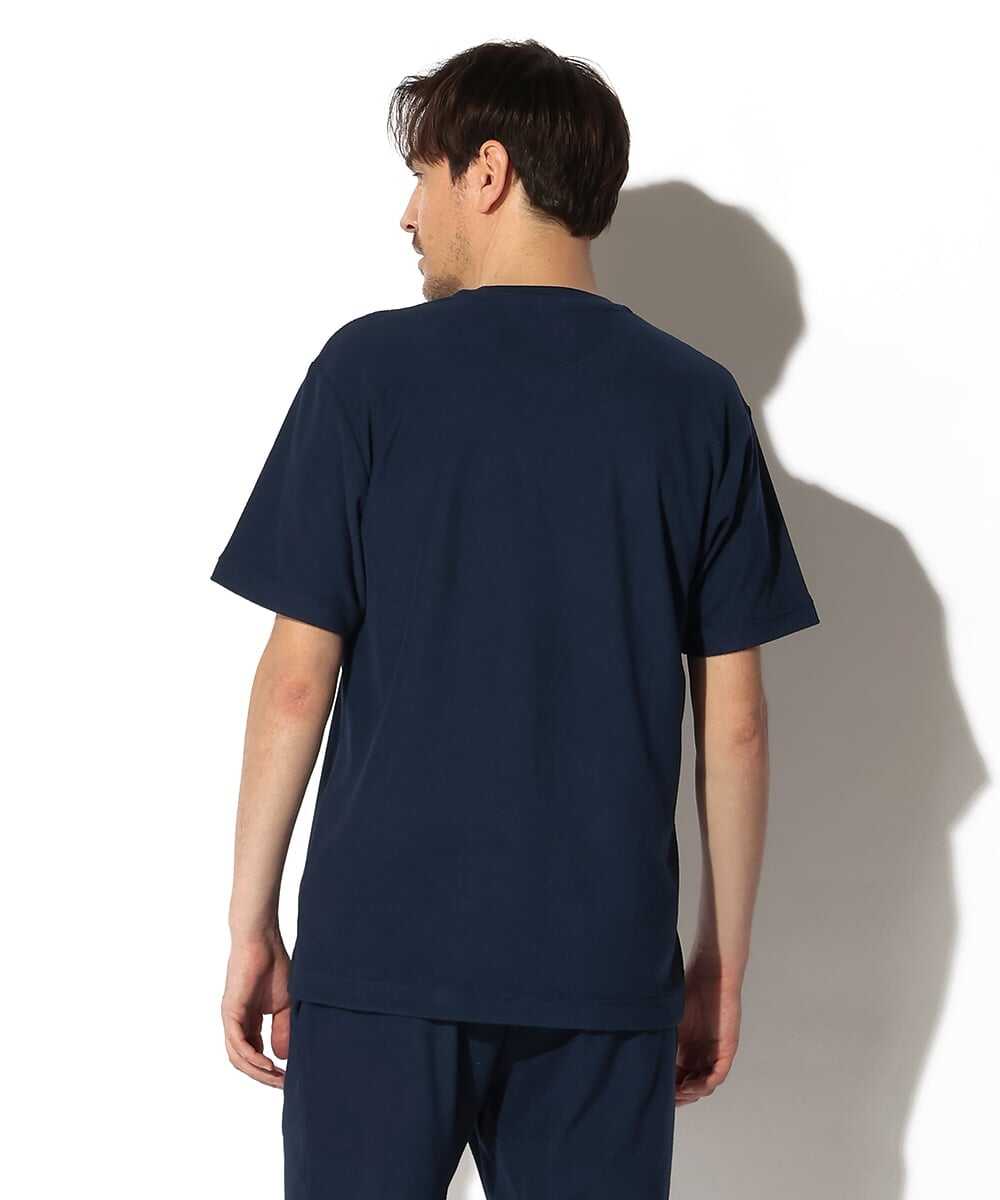 ロゴ刺繍パイル地Tシャツ