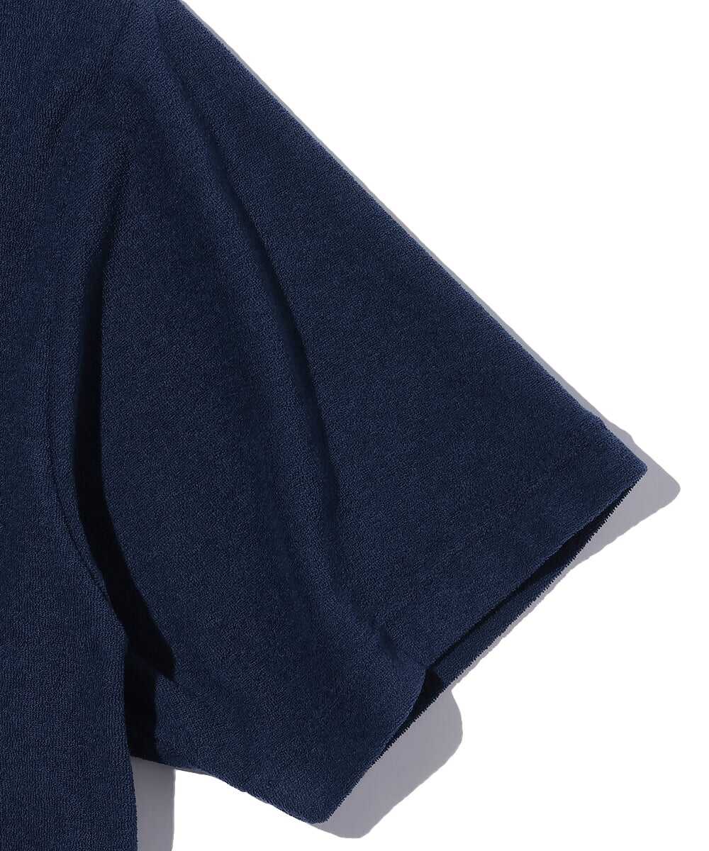 ロゴ刺繍パイル地Tシャツ