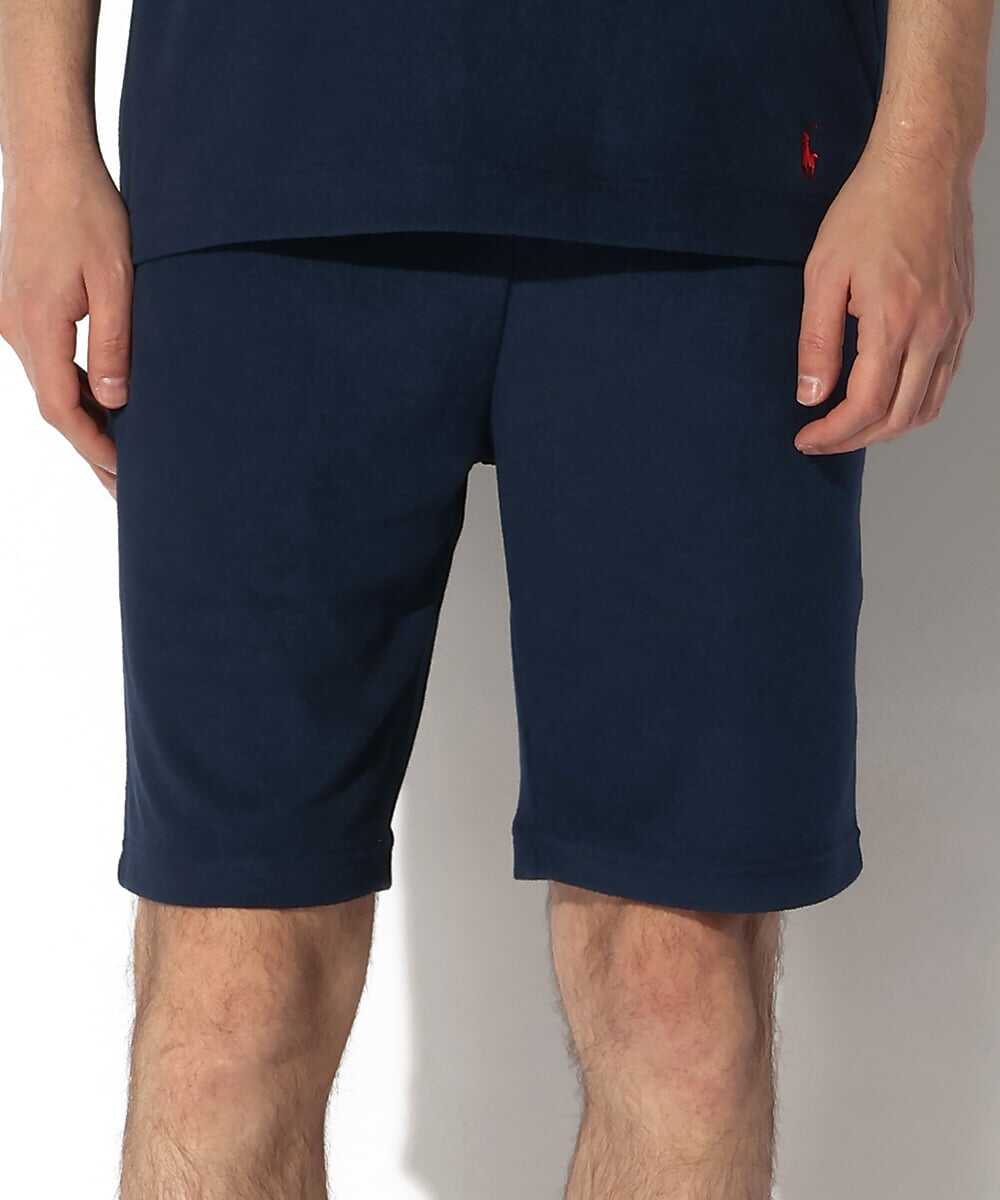 ロゴ刺繍パイル地ショーツ