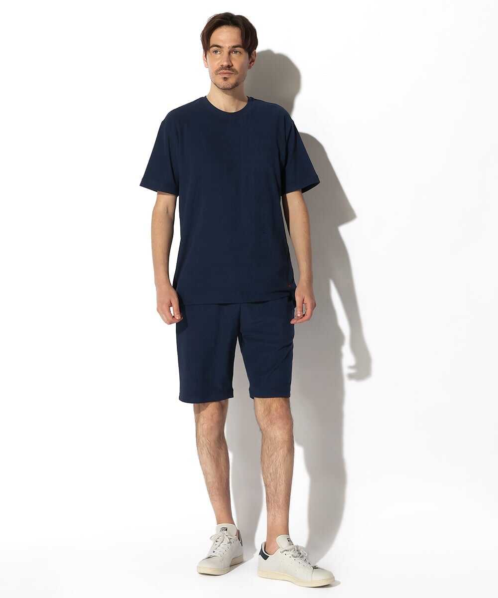 ロゴ刺繍パイル地ショーツ