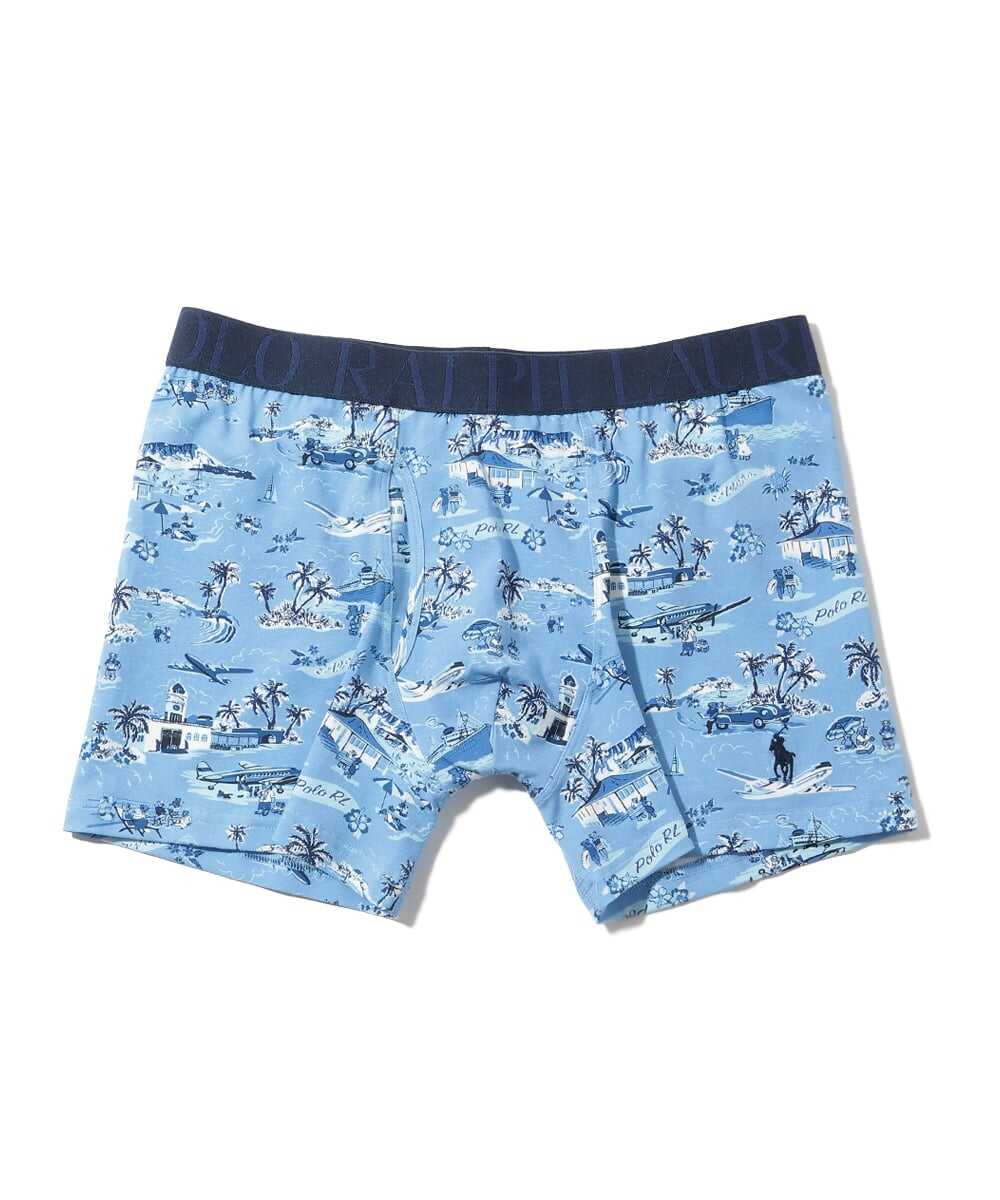 ロゴ刺繍プリントボクサーパンツ