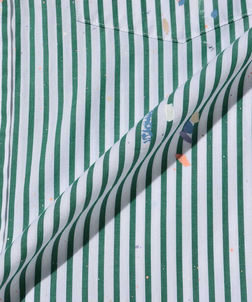 ペイント加工 ストライプシャツ