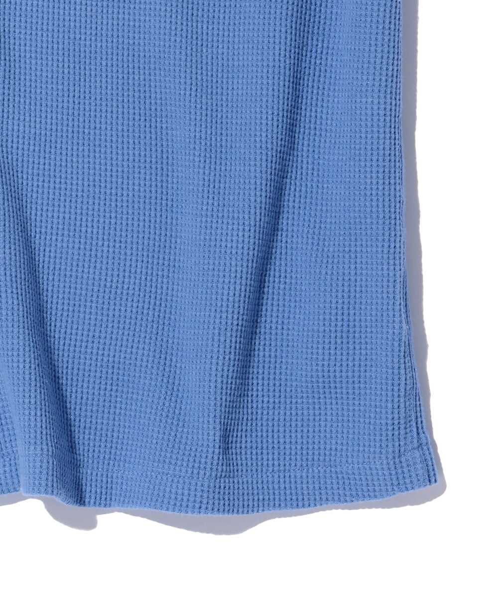 コットンリネン ワッフルオープンカラーシャツ