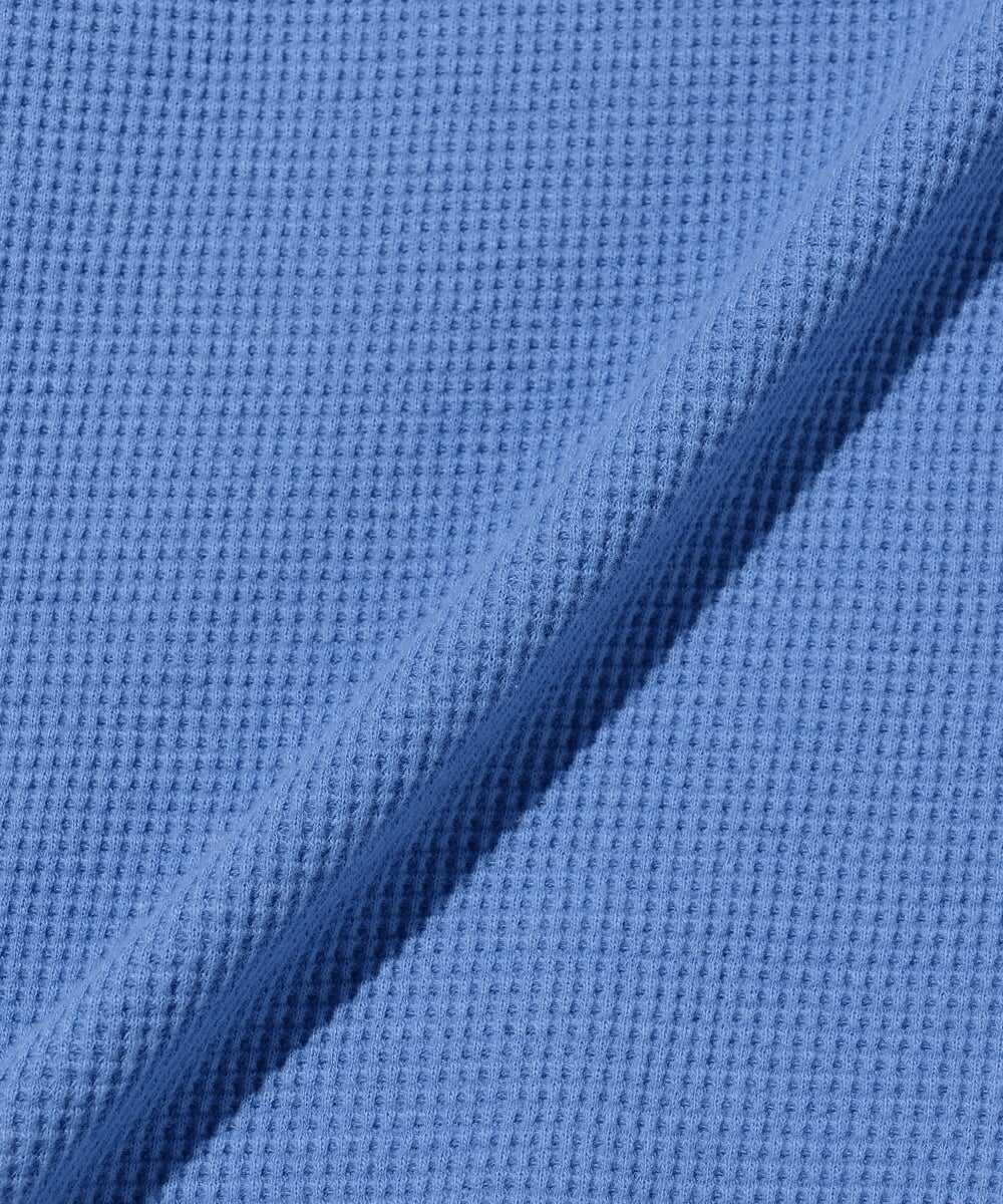 コットンリネン ワッフルオープンカラーシャツ