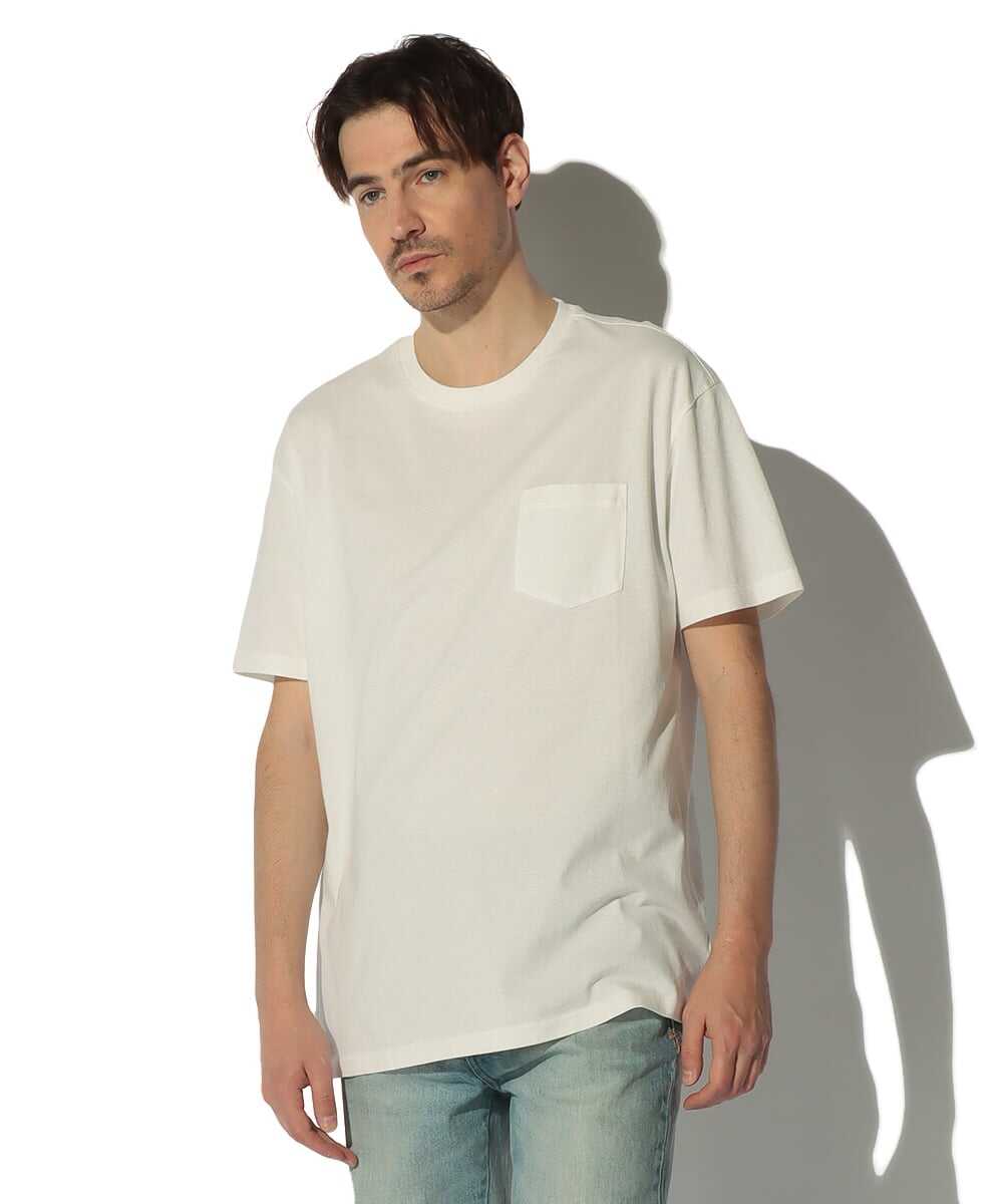 ウォッシュ加工 ミディアムウェイト ポケットTシャツ