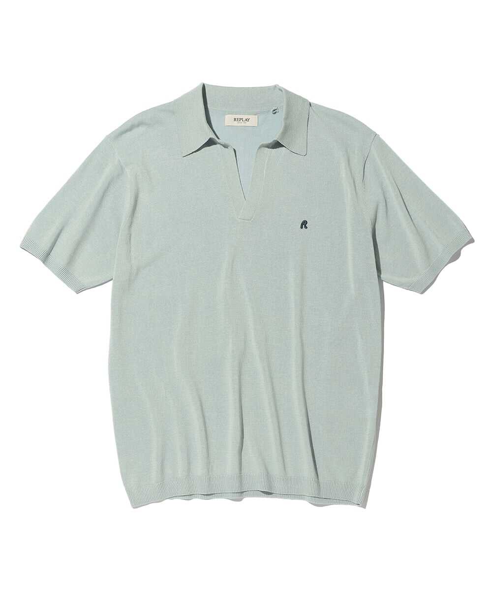 リネンブレンド スキッパーニットTシャツ