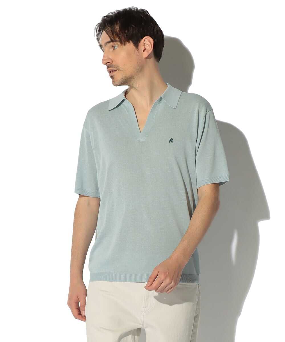 リネンブレンド スキッパーニットTシャツ