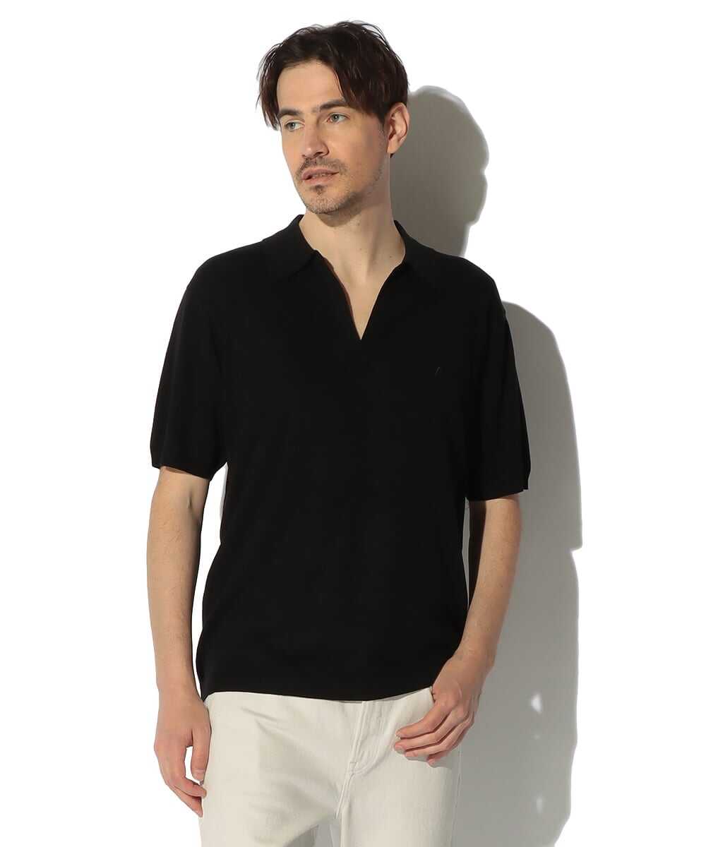 リネンブレンド スキッパーニットTシャツ