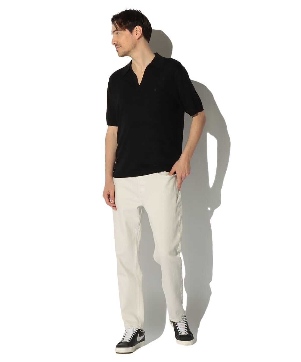 リネンブレンド スキッパーニットTシャツ