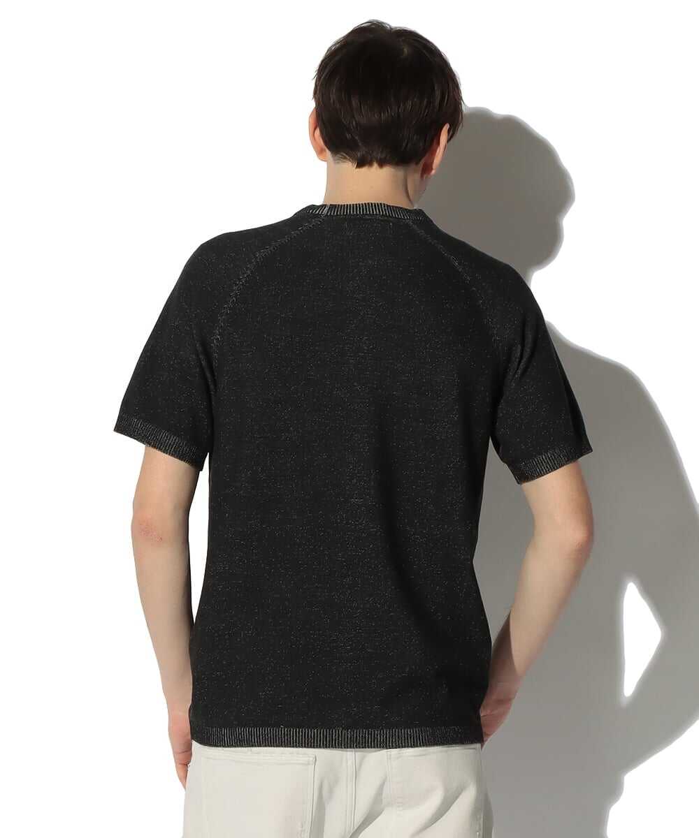 ブラックデニム 半袖セーター