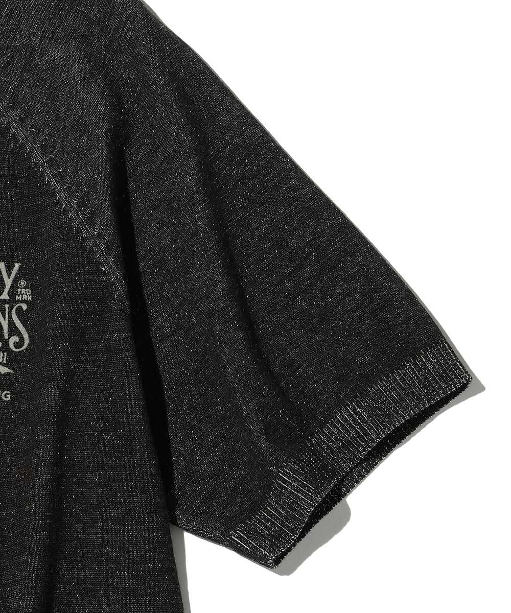 ブラックデニム 半袖セーター