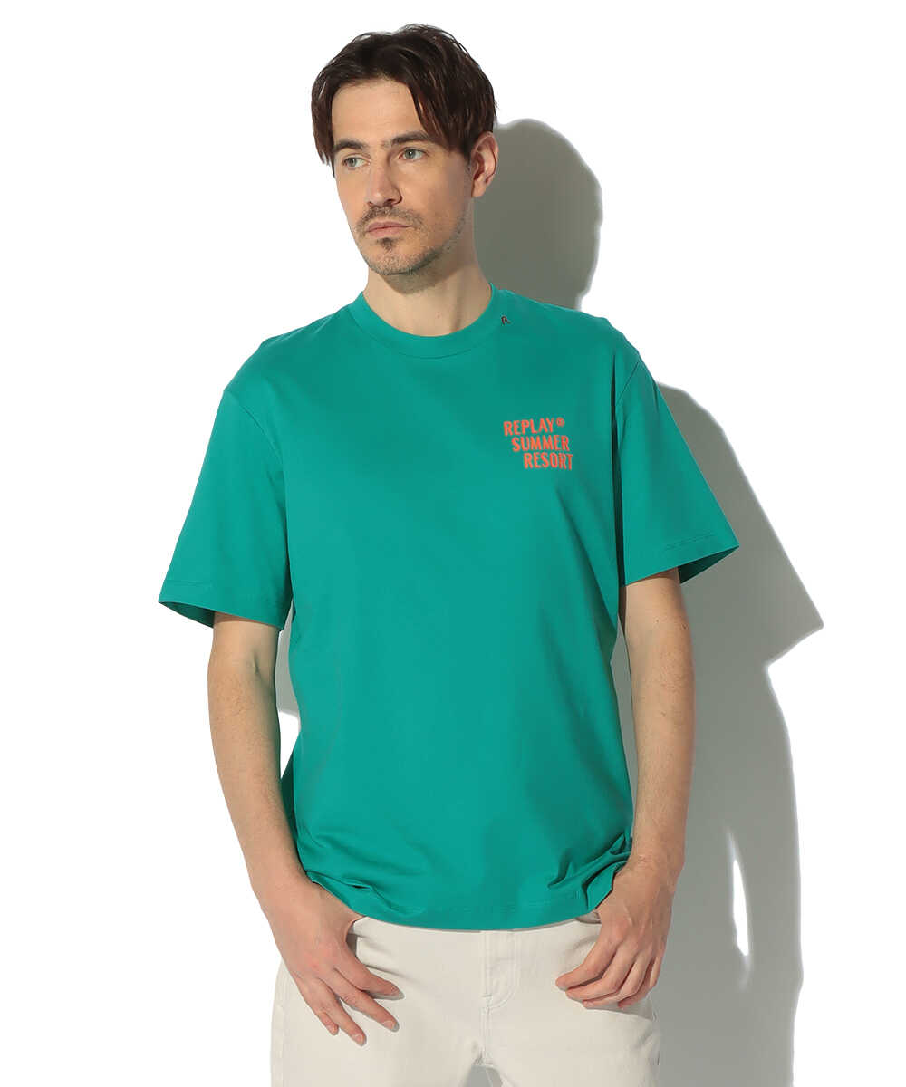 ヘビーコットンジャージ シチリアプリントTシャツ