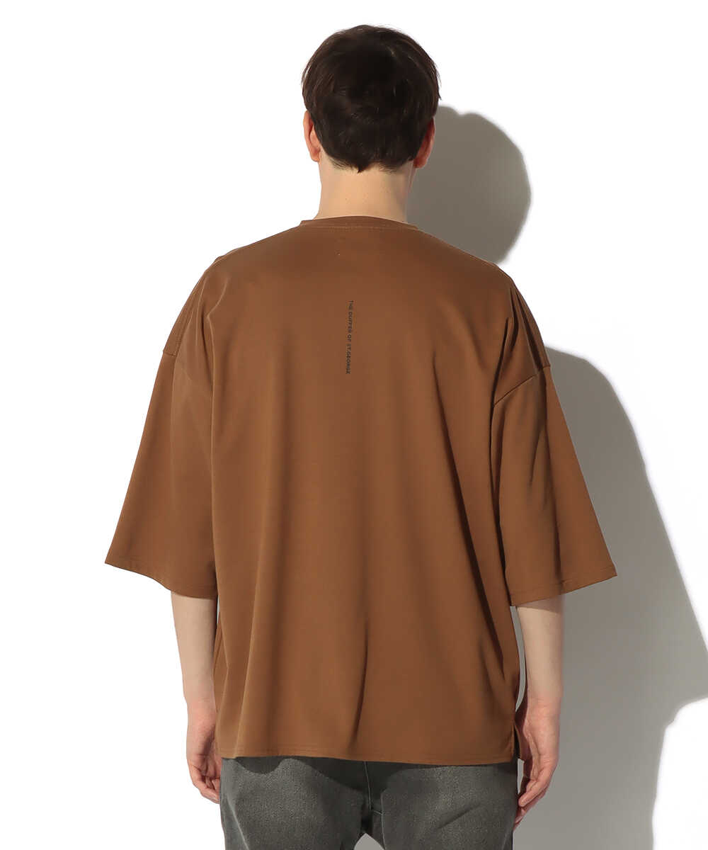 2層構造 吸水速乾クールマックス オーバーサイズ リラックス ヘンリーTシャツ