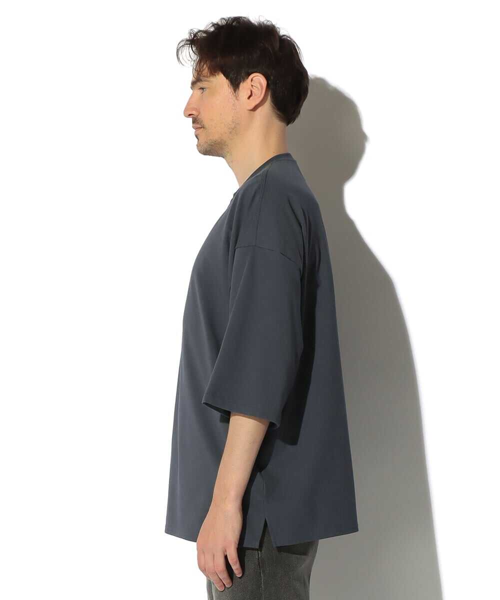 2層構造 吸水速乾クールマックス オーバーサイズ リラックス ヘンリーTシャツ