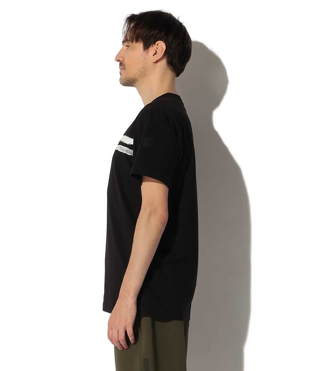 コットンジャージ ストライプ柄 プリントTシャツ