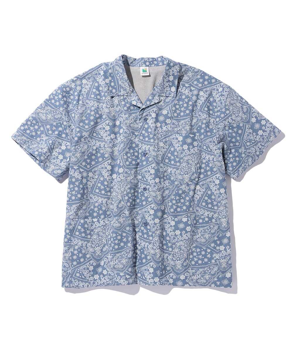 ペイズリー総柄 プリント半袖シャツ