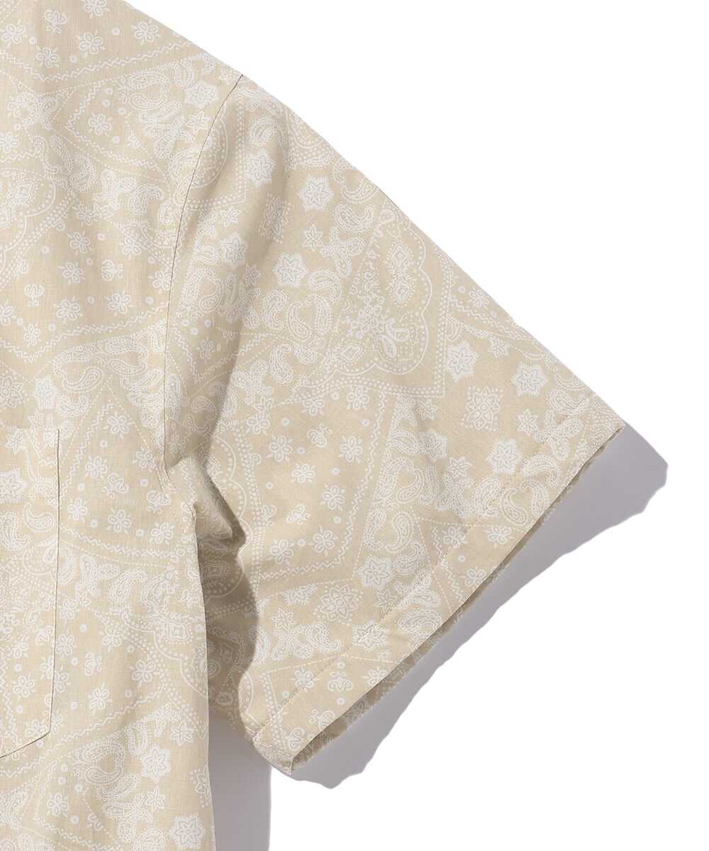 ペイズリー総柄 プリント半袖シャツ