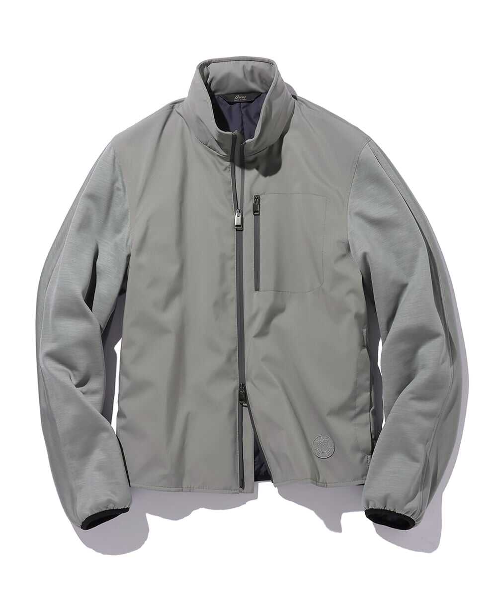 イタリア製切り替えスタンドカラーブルゾン