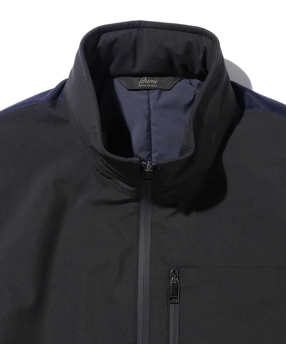 イタリア製切り替えスタンドカラーブルゾン