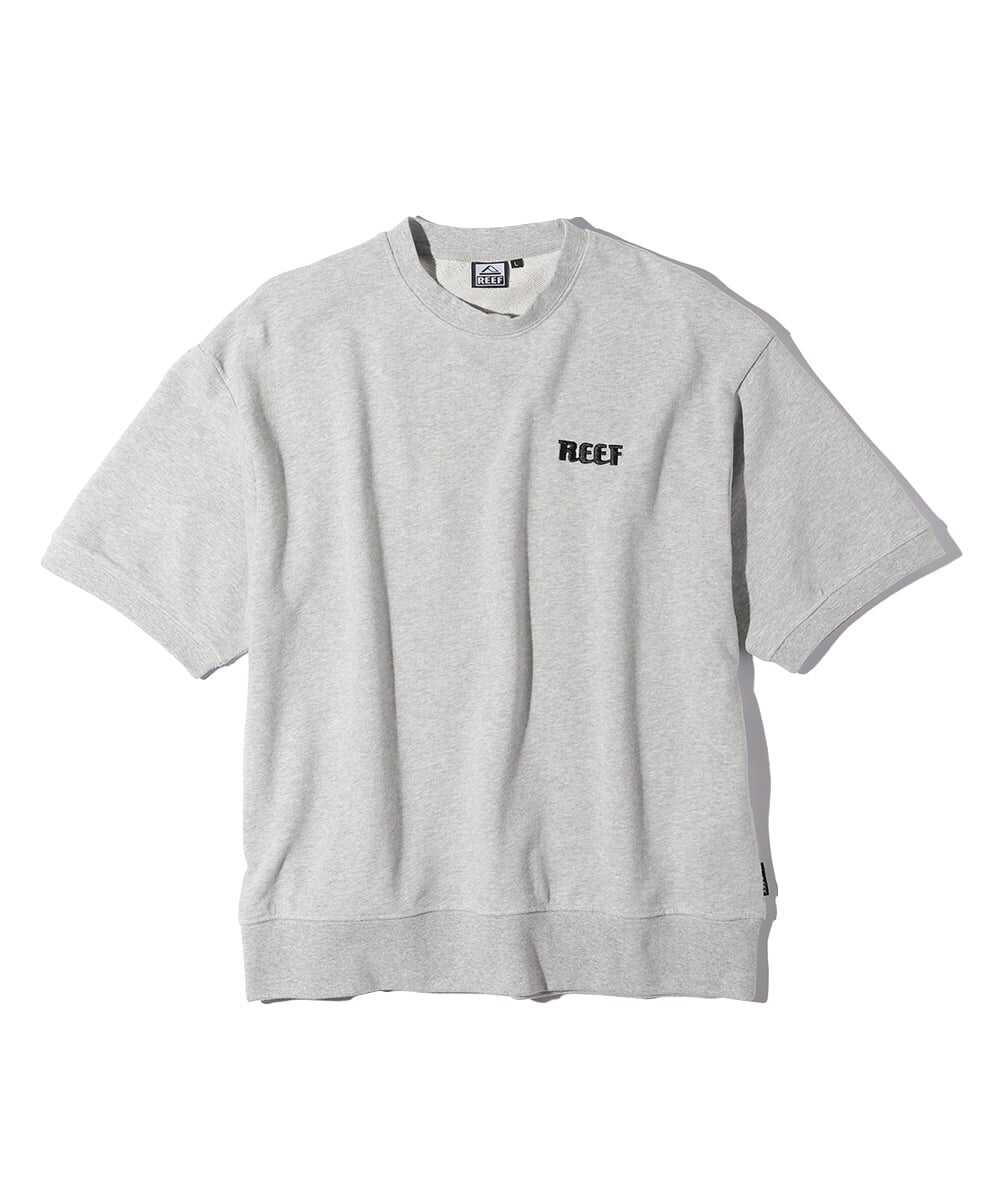 ロゴ刺繍 スウェット半袖Tシャツ