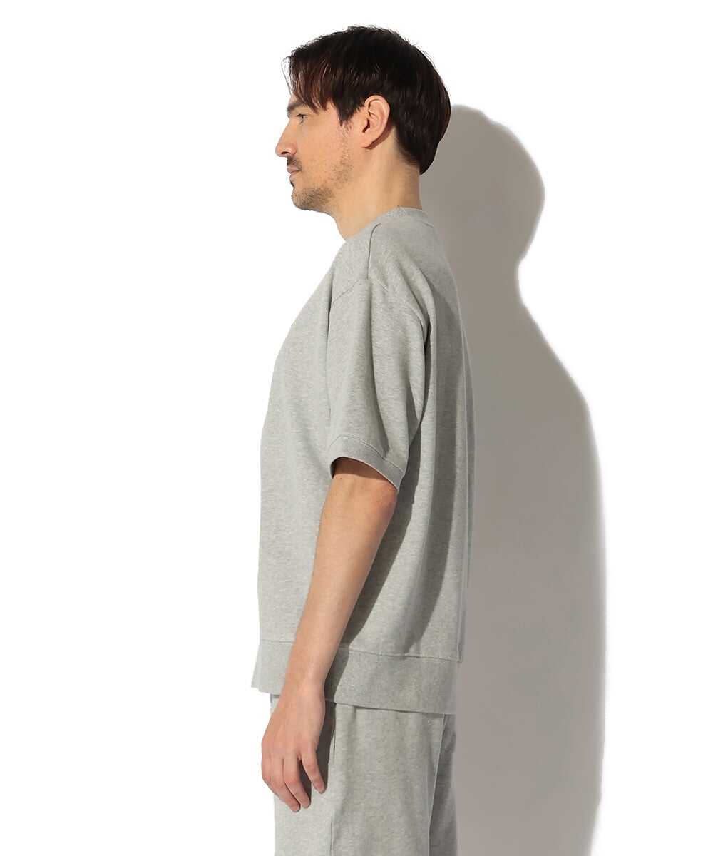 ロゴ刺繍 スウェット半袖Tシャツ